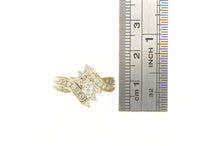 Load image into Gallery viewer, 14K 0.50 Ctw Marquise Diamond Bypass Engagement Ring Yellow Gold