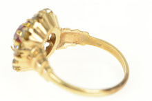 Load image into Gallery viewer, 10K 1930&#39;s Classic Sim. Ruby Halo Cocktail Ring Yellow Gold