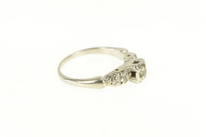 14K 1940's Diamond Classic Promise Engagement Ring White Gold