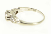 Load image into Gallery viewer, 14K 1940&#39;s Diamond Classic Promise Engagement Ring White Gold