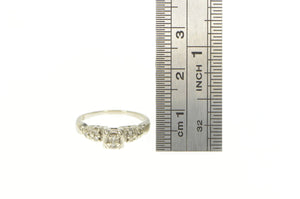 14K 1940's Diamond Classic Promise Engagement Ring White Gold