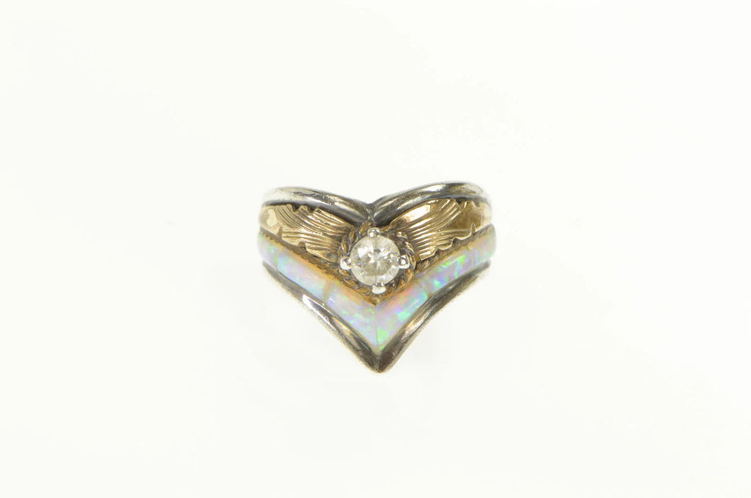 Sterling Silver Silver Ray Gold Filled Navajo Native American Ring
