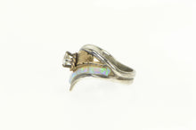 Load image into Gallery viewer, Sterling Silver Silver Ray Gold Filled Navajo Native American Ring