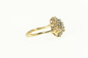10K 0.50 Ctw Diamond Freeform Cluster Statement Ring Yellow Gold