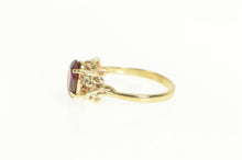 Load image into Gallery viewer, 14K Classic Vintage Oval Garnet Diamond Accent Ring Yellow Gold
