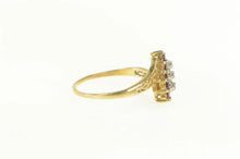 Load image into Gallery viewer, 10K Diamond Ruby Halo Cluster Bypass Ring Yellow Gold