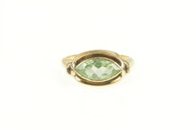 Load image into Gallery viewer, 10K Art Deco Men&#39;s Lime Quartz Marquise Ornate Ring Yellow Gold
