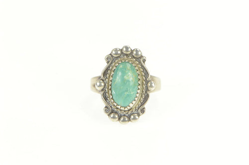 Sterling Silver Southwestern Turquoise Cabochon Statement Ring