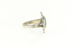 Sterling Silver Southwestern Turquoise Cabochon Statement Ring