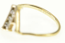 Load image into Gallery viewer, 10K Diamond Inset A Monogram Initial Letter Ring Yellow Gold