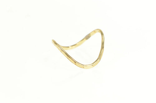 Gold Filled Wavy Curvy Designer Statement Band Ring
