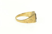 Load image into Gallery viewer, 10K Black Onyx S Monogram Letter Name Initial Ring Yellow Gold