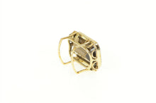 Load image into Gallery viewer, 14K Emerald Cut Smoky Quartz Slide Statement Pendant Yellow Gold