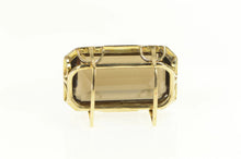 Load image into Gallery viewer, 14K Emerald Cut Smoky Quartz Slide Statement Pendant Yellow Gold