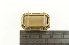 Load image into Gallery viewer, 14K Emerald Cut Smoky Quartz Slide Statement Pendant Yellow Gold