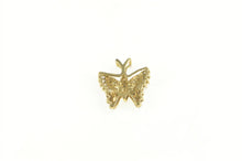 Load image into Gallery viewer, 10K Diamond Butterfly Cluster Classic Vintage Pendant Yellow Gold