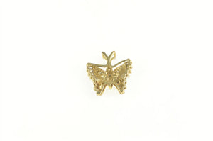 10K Diamond Butterfly Cluster Classic Vintage Pendant Yellow Gold