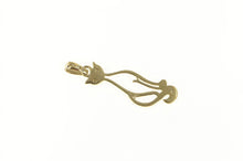 Load image into Gallery viewer, 10K Diamond Inset Stylized Cat Kitten Pendant Yellow Gold