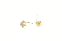 Load image into Gallery viewer, 14K 0.30 Ctw Diamond Flower Cluster Stud Earrings Yellow Gold