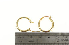 Load image into Gallery viewer, 14K 18.7mm Round Classic Fashion Hoop Earrings Yellow Gold