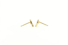Load image into Gallery viewer, 14K Diamond Inset Heart Love Symbol Stud Earrings Yellow Gold