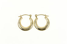 Load image into Gallery viewer, 14K 15.6mm Rounded Classic Vintage Hoop Earrings Yellow Gold