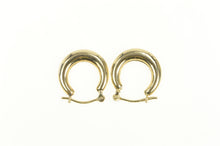Load image into Gallery viewer, 14K 15.6mm Rounded Classic Vintage Hoop Earrings Yellow Gold