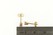 Load image into Gallery viewer, 14K Round Natural Ruby Solitaire Stud Earrings Yellow Gold