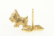 Load image into Gallery viewer, 14K Schnauzer Dog Puppy Pet Animal Stud Earrings Yellow Gold