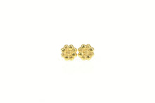 Load image into Gallery viewer, 18K Daisy Flower Cute Classic Vintage Stud Earrings Yellow Gold