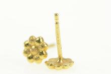 Load image into Gallery viewer, 18K Daisy Flower Cute Classic Vintage Stud Earrings Yellow Gold