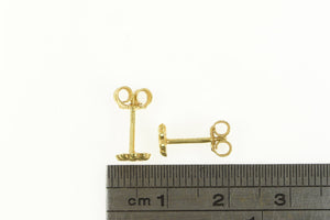 18K Daisy Flower Cute Classic Vintage Stud Earrings Yellow Gold