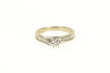 Load image into Gallery viewer, 10K Diamond Classic Vintage Promise Engagement Ring White Gold