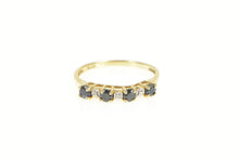 Load image into Gallery viewer, 10K Sapphire Diamond Classic Vintage Wedding Ring Yellow Gold