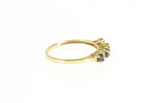 Load image into Gallery viewer, 10K Sapphire Diamond Classic Vintage Wedding Ring Yellow Gold