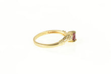 Load image into Gallery viewer, 14K Marquise Ruby Diamond Accent Bypass Ring Yellow Gold