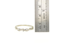 Load image into Gallery viewer, 10K Diamond Encrusted Sapphire Accent Twist Ring White Gold