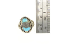 Load image into Gallery viewer, Sterling Silver Oval Turquoise Native American Handmade Ring