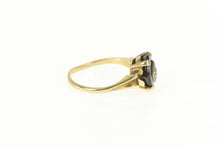 Load image into Gallery viewer, 10K Oval Black Onyx Diamond Accent Vintage Ring Yellow Gold