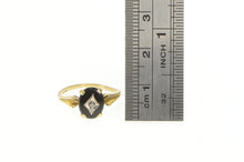 Load image into Gallery viewer, 10K Oval Black Onyx Diamond Accent Vintage Ring Yellow Gold