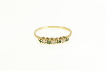 Load image into Gallery viewer, 14K Emerald Diamond Classic Wedding Band Ring Yellow Gold