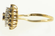 Load image into Gallery viewer, 10K Sapphire Diamond Halo Classic Statement Ring Yellow Gold