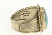 Load image into Gallery viewer, Sterling Silver V Denetdale Navajo Native American Turquoise Ring