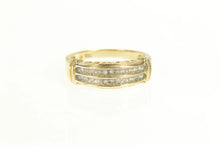 Load image into Gallery viewer, 10K Diamond Tiered Row Love Cut Out Band Ring Yellow Gold