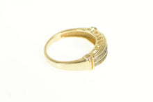 Load image into Gallery viewer, 10K Diamond Tiered Row Love Cut Out Band Ring Yellow Gold