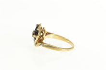 Load image into Gallery viewer, 10K Art Deco Black Onyx Heart Diamond Bypass Ring Yellow Gold