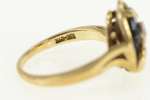 Load image into Gallery viewer, 10K Art Deco Black Onyx Heart Diamond Bypass Ring Yellow Gold