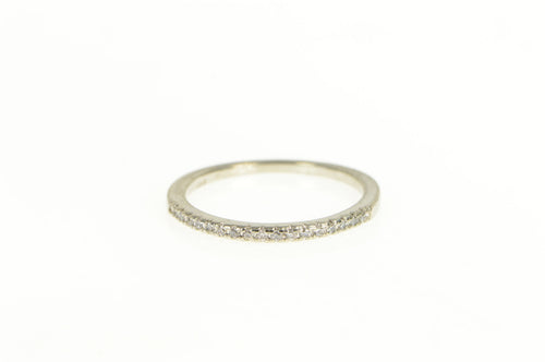 18K Diamond Classic Wedding Band Vintage Ring White Gold