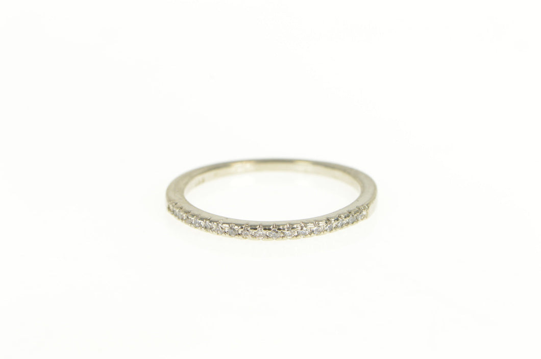 18K Diamond Classic Wedding Band Vintage Ring White Gold