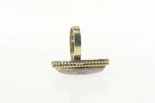 Load image into Gallery viewer, Sterling Silver Purple Agate Oval Cabochon Vintage 1970&#39;s Ring